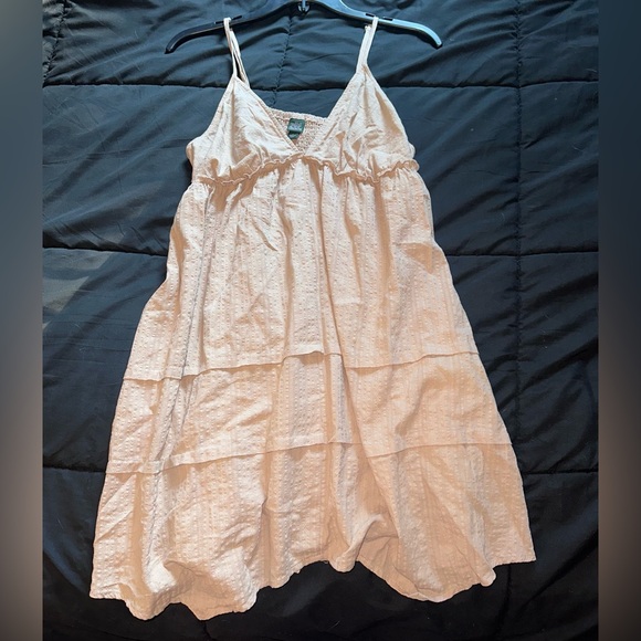 Wild Fable Tan Spaghetti Strap Summer Mini Dress Size L - Picture 2 of 6
